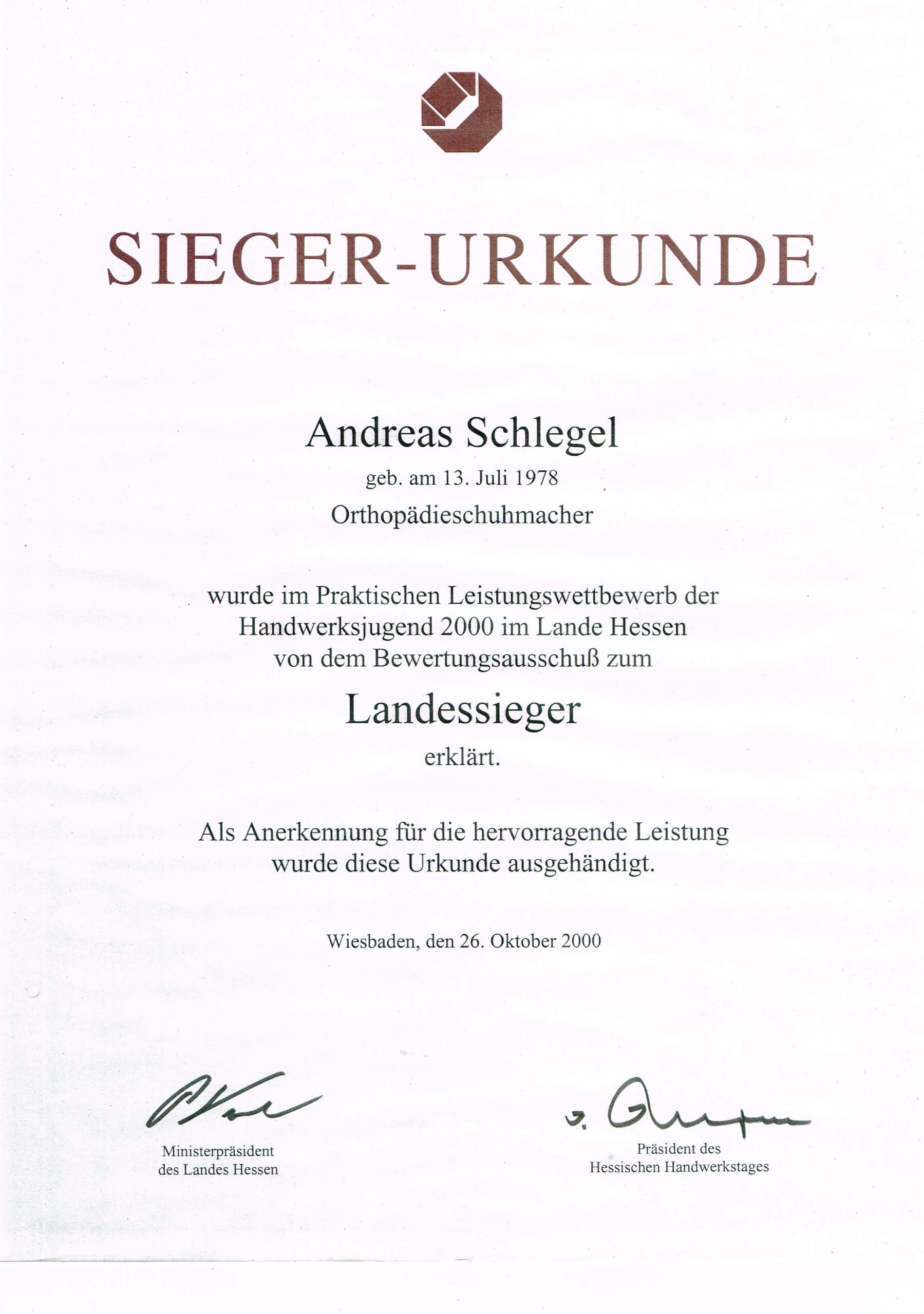 Siegerurkunde